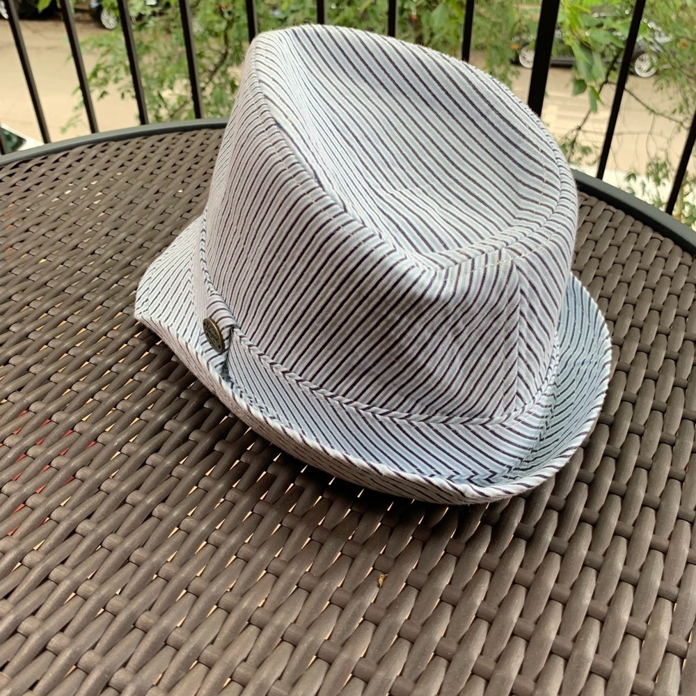 Striped Blue , White Original Penguin Fedora Hat